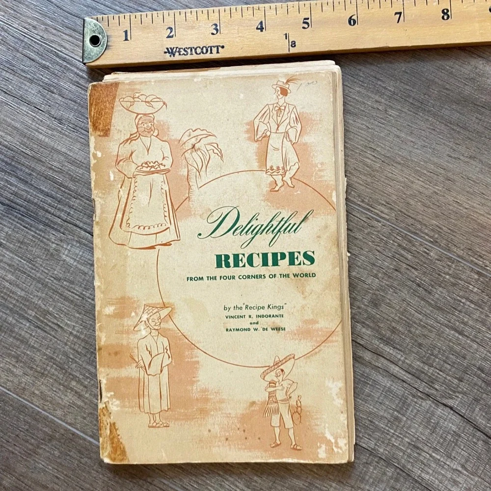 Vintage Delightful Recipes Four Corners of the World Cookbook Recipe Kings VTG‎